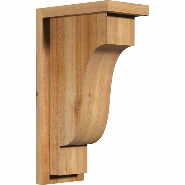 Ekena Millwork Newport Rough Sawn Corbel w/Backplate, Western Red Cedar, 6"W x 10"D x 18"H COR06X10X18NEW01RWR - main